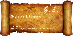 Gujzon Lizander névjegykártya